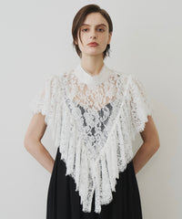 【一部カラー予約】2WAY vintage調モチーフレースつけ衿