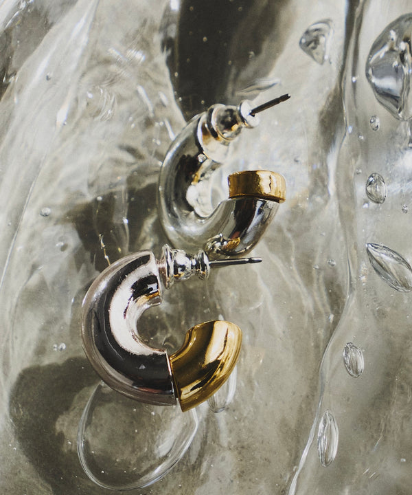 【loni】stem asymmetry hoop pierce