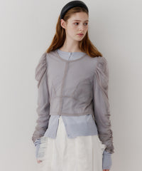 【予約】【J1U by LA BELLE ETUDE】シアーチュールSETカーディガン