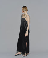 【yae】Side slit satin one-piece