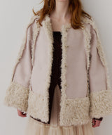 【予約】【J1U by LA BELLE ETUDE】ノーカラームートンライクボンディングコート