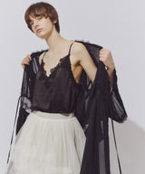 レースモチーフマットサテンキャミ