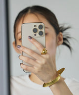 Letterring Leaf Plate Bangle