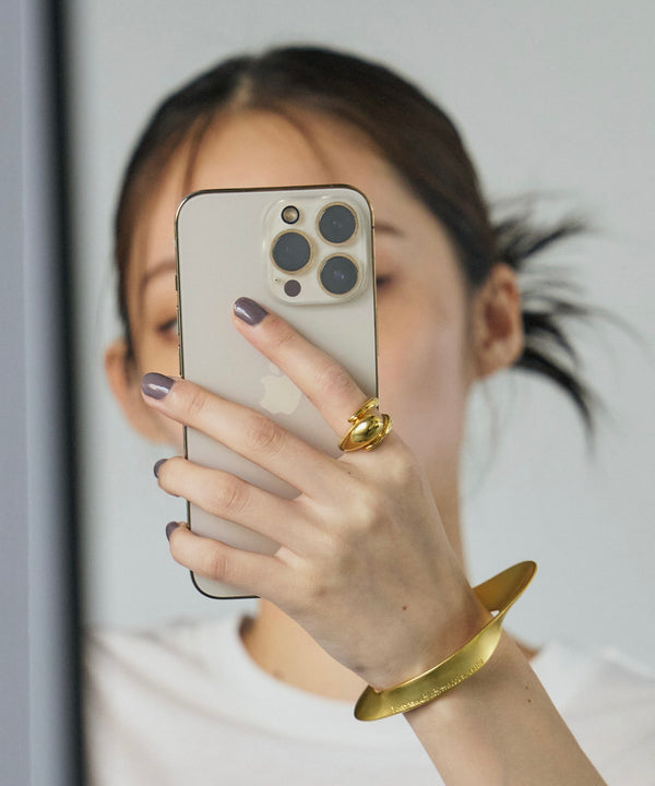 Letterring Leaf Plate Bangle