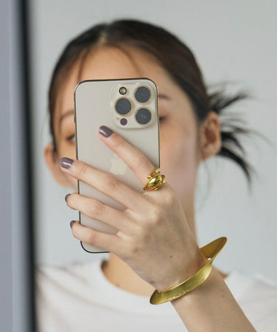 Letterring Leaf Plate Bangle