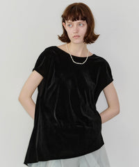 【予約開始待ち】2wayシアーベロアアシンメトリーTOPS