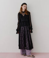 【J1U by LA BELLE ETUDE】vintage調ストライプフラワー総レースドレスOP