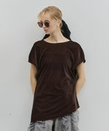 【予約】2wayシアーベロアアシンメトリーTOPS