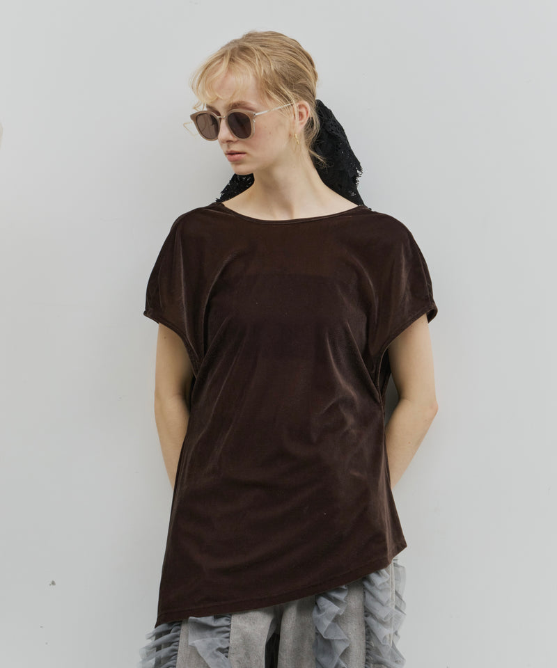 予約】2wayシアーベロアアシンメトリーTOPS – LA BELLE ETUDE online store