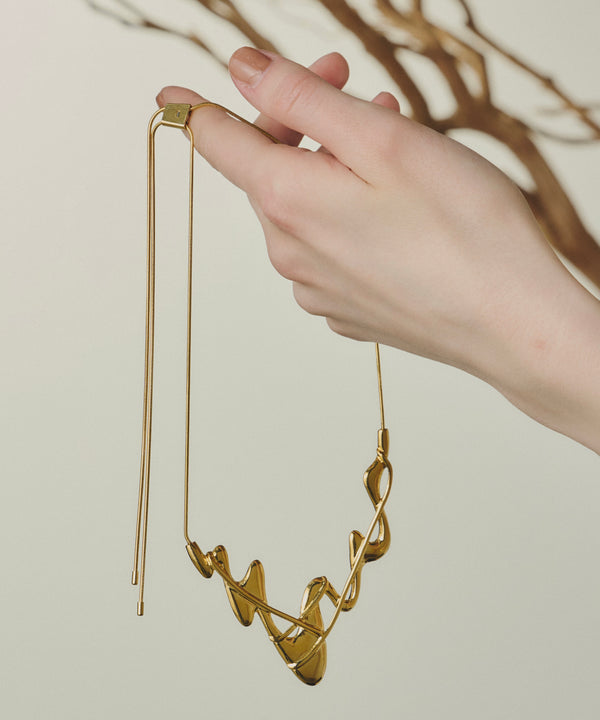【loni】Glass Wave Necklace/グラスウェーブネックレス