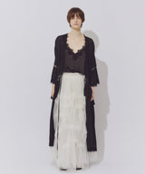 レースモチーフマットサテンキャミ