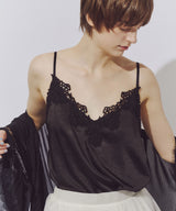 レースモチーフマットサテンキャミ
