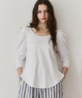 【予約開始待ち】ギャザーパフショートスリーブカットソー