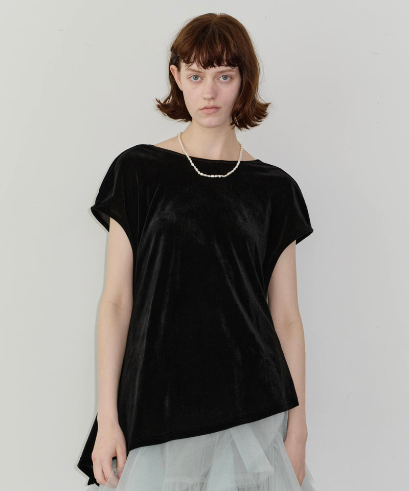 予約】2wayシアーベロアアシンメトリーTOPS – LA BELLE ETUDE online store