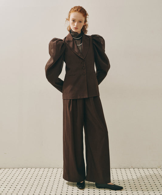 【J1U by  LA BELLE ETUDE】クラシカルツータックGパンツ