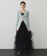 バックスリットリブカーディガン