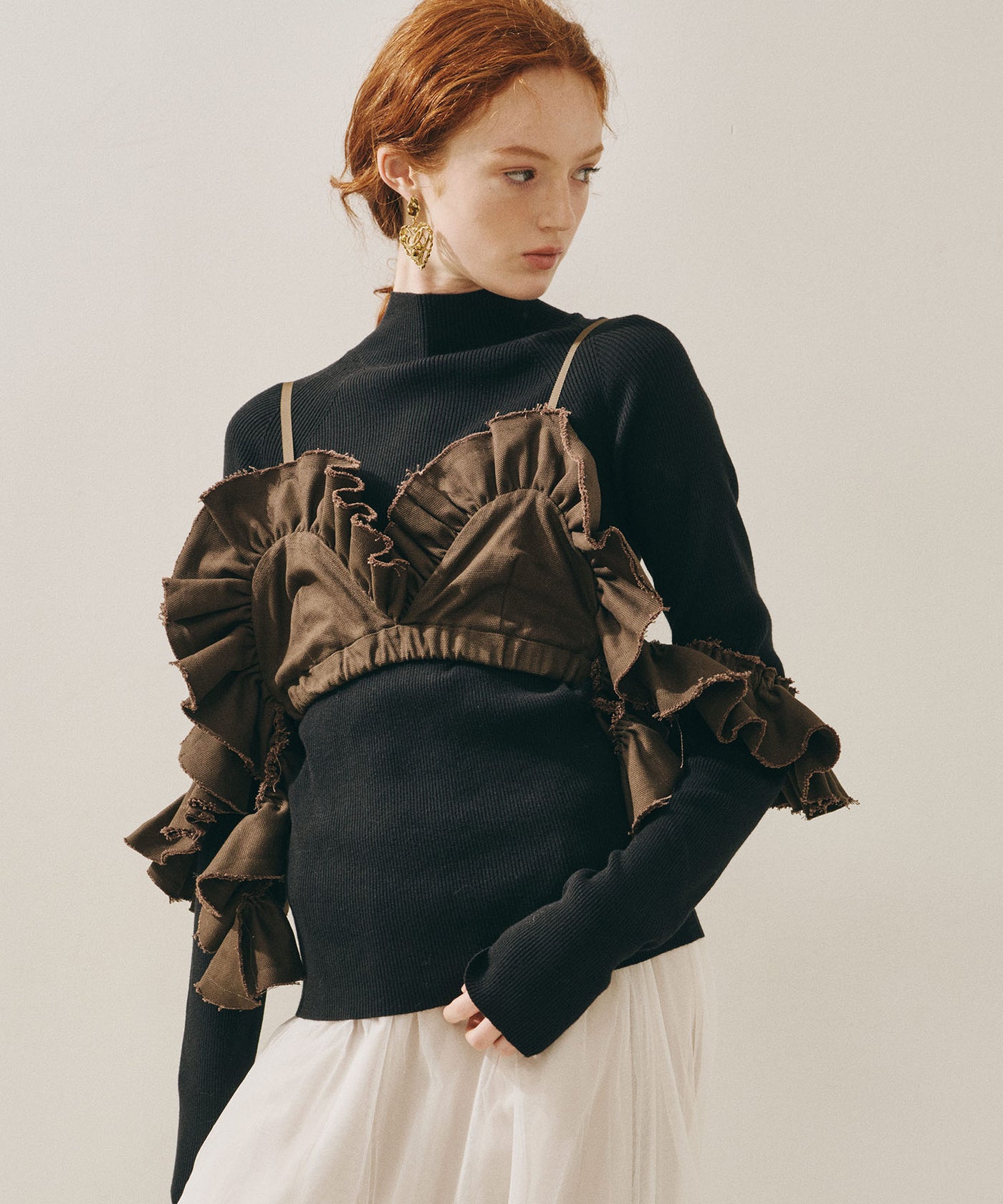 J1U by LA BELLE ETUDE】ボリュームドレープフリルビスチェ – LA BELLE