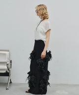 2WAYシアーフレンチスリーブニット