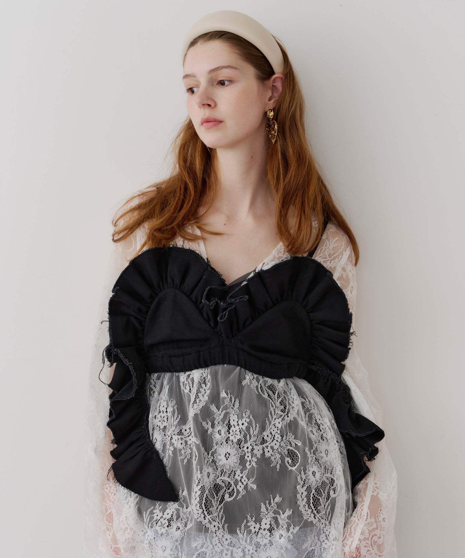 J1U by LA BELLE ETUDE】ボリュームドレープフリルビスチェ – LA BELLE