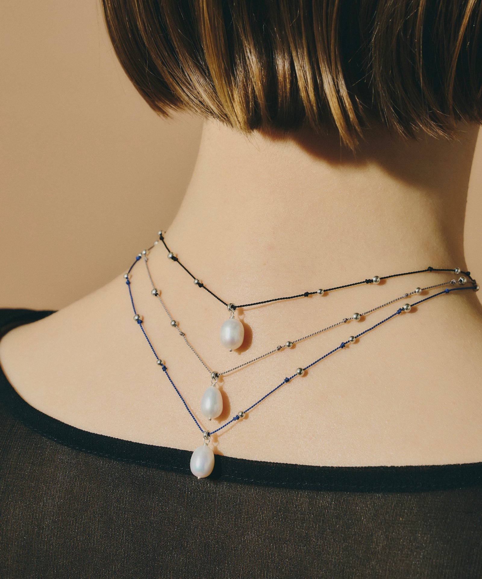 loni】 Silver925 Silk Cord Pearl Necklace – LA BELLE ETUDE online
