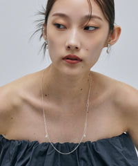 【loni】Silver925 Random Chain Pearl Necklace