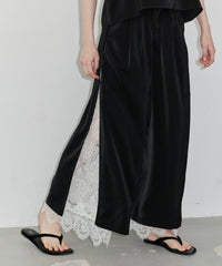 【予約開始待ち】深スリットコンシール×レースデザインワイドPT