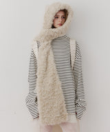 【予約】【J1U by LA BELLE ETUDE】ムートンライクボンディングフードマフラー