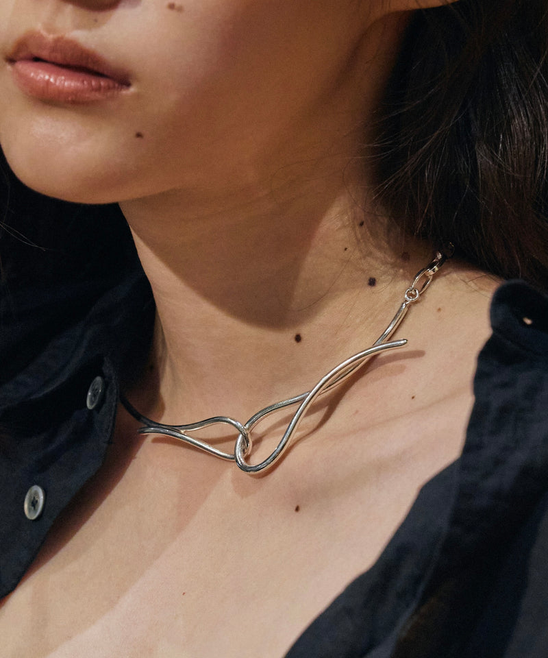 【loni】Ivy Asymmetry Choker/アシンメトリーデザインチョーカー