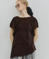 【予約】2wayシアーベロアアシンメトリーTOPS