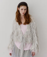 【J1U by LA BELLE ETUDE】2WAYループフェザー×かぎあみニット