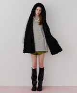 【予約】【J1U by LA BELLE ETUDE】ムートンライクボンディングフードマフラー