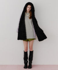 【予約】【J1U by LA BELLE ETUDE】ムートンライクボンディングフードマフラー