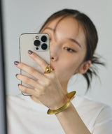 Letterring Leaf Plate Bangle