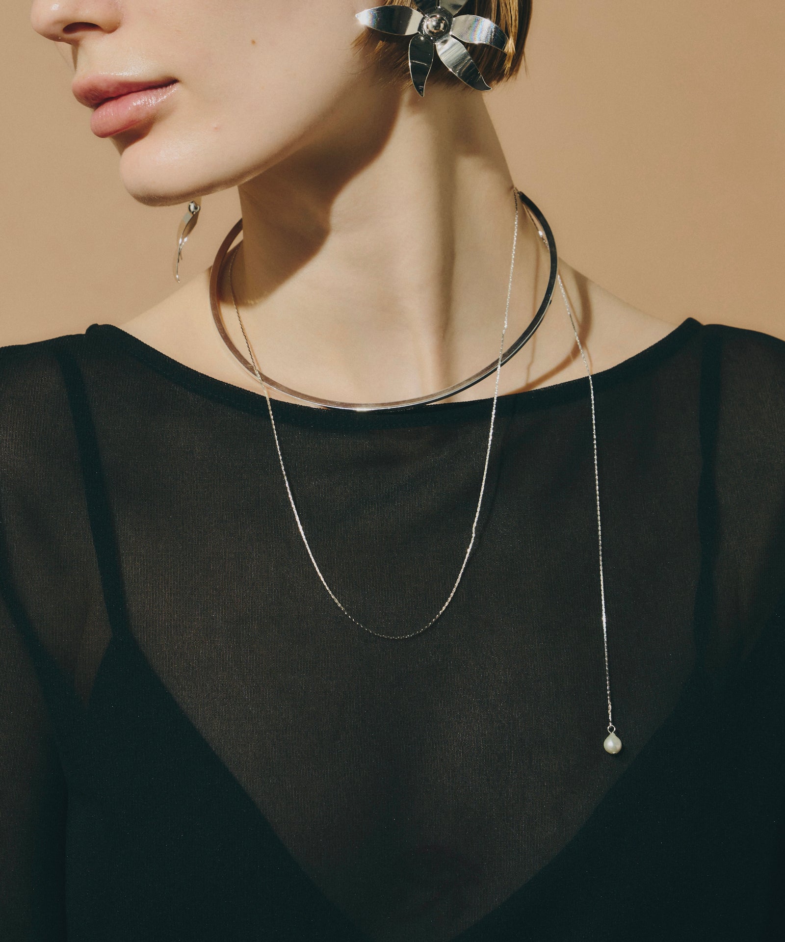 loni マルチウェイチェーンパールネックレス loni（ロニ）の「Link chain pearl necklace/マルチウェイ