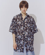 【予約】オリジナルフラワー箔プリント半袖シャツ