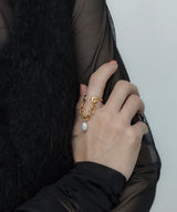 【loni】Ivy pearl chain ring