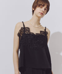 【予約】モチーフレース×サテンキャミ