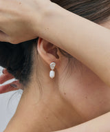 【loni】Silver925 Heart Pearl Pierce