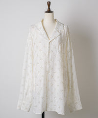 【予約開始待ち】楊柳ストライプビーズ刺繍シャツ