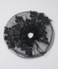 【予約開始待ち】モチーフレース×チュールBIGシュシュ