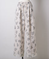 【予約】【room153】エンブロイダリーフラワーリラックスパンツ