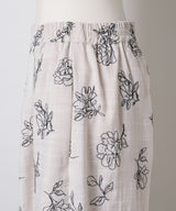 【予約】【room153】エンブロイダリーフラワーリラックスパンツ