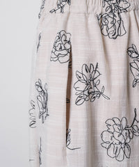 【予約】【room153】エンブロイダリーフラワーリラックスパンツ