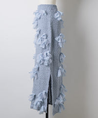 【予約10%OFF】【J1U by LA BELLE ETUDE】メニーリボンニットIラインスカートⅡ