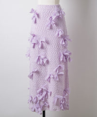 【予約10%OFF】【J1U by LA BELLE ETUDE】メニーリボンニットIラインスカートⅡ