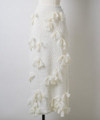 【予約10%OFF】【J1U by LA BELLE ETUDE】メニーリボンニットIラインスカートⅡ