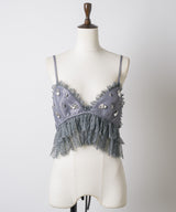 【予約10%OFF】【J1U by LA BELLE ETUDE】ビジュ×レースビスチェ