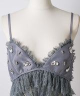 【予約10%OFF】【J1U by LA BELLE ETUDE】ビジュ×レースビスチェ