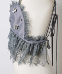 【予約10%OFF】【J1U by LA BELLE ETUDE】ビジュ×レースビスチェ