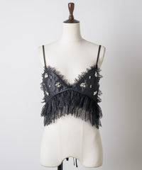 【予約10%OFF】【J1U by LA BELLE ETUDE】ビジュ×レースビスチェ